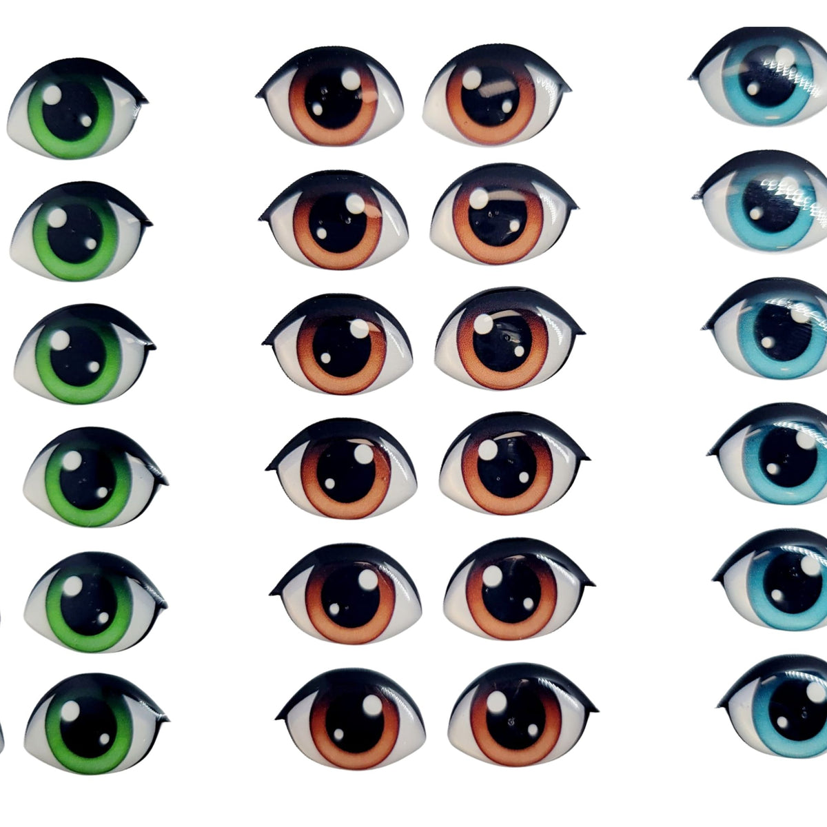 Adhesive Resin Eyes FNY 1013 - for use with Cold Porcelain Air Dry Clay, Polymer Clay, EVA, Felt, Fabric, Plaster, Paper, Ceramic and more
