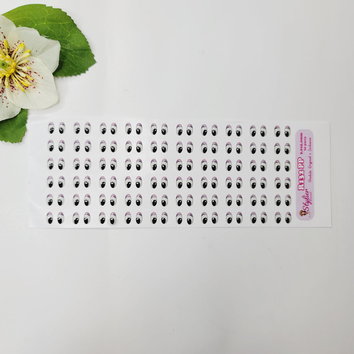 STY R132 Adhesive Resin Eyes for Clays Multicolor XS 60 Pairs