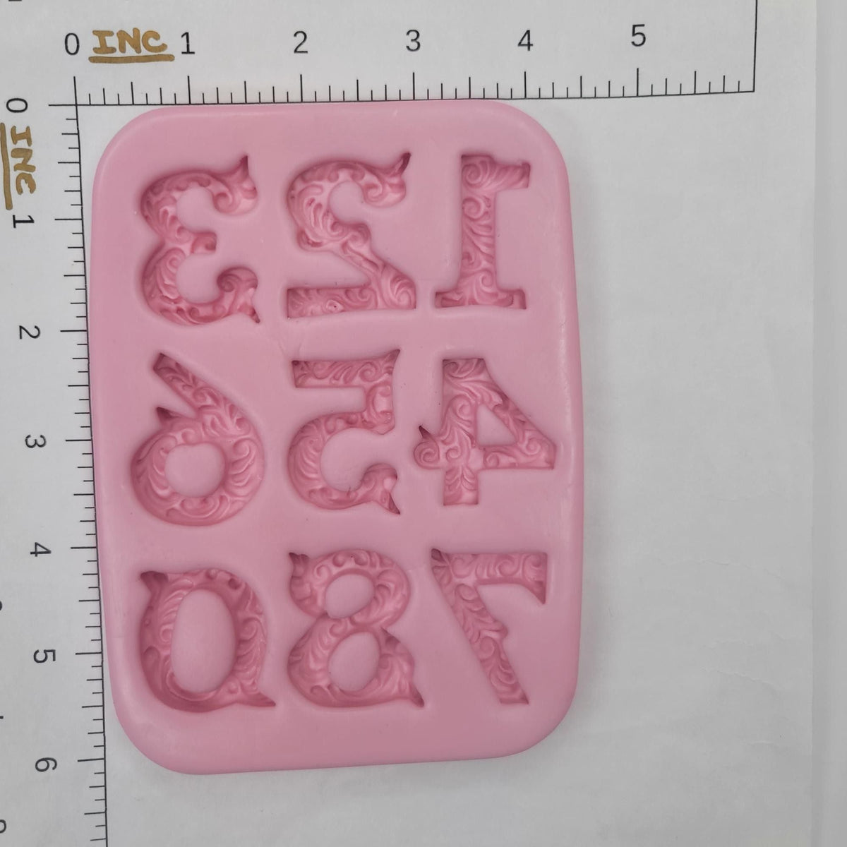 F#109 Decorative Numbers silicone Mold
