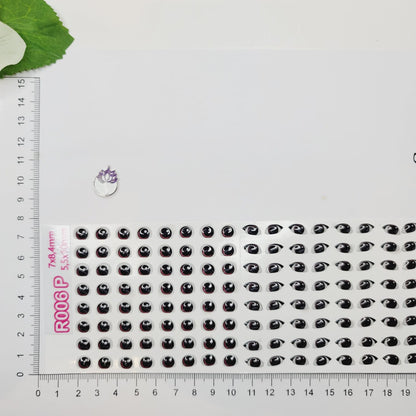 STY R006 Adhesive Resin Eyes for Clays Multicolor Combo P 64Pairs