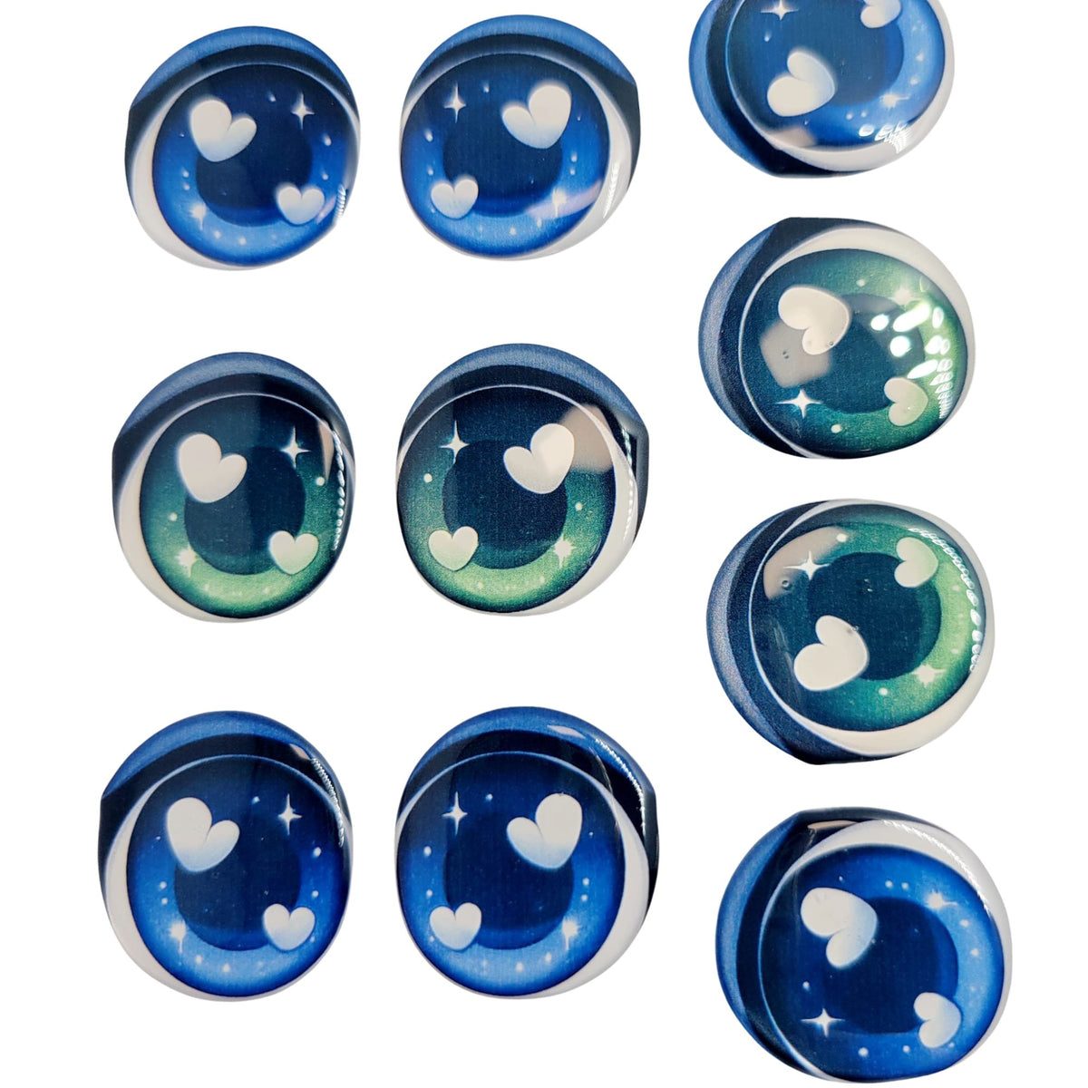 Adhesive Resin Eyes FNY 1012 - for use with Cold Porcelain Air Dry Clay, Polymer Clay, EVA, Felt, Fabric, Plaster, Paper, Ceramic and more