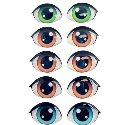 Adhesive Resin Eyes FNY 1013 - for use with Cold Porcelain Air Dry Clay, Polymer Clay, EVA, Felt, Fabric, Plaster, Paper, Ceramic and more