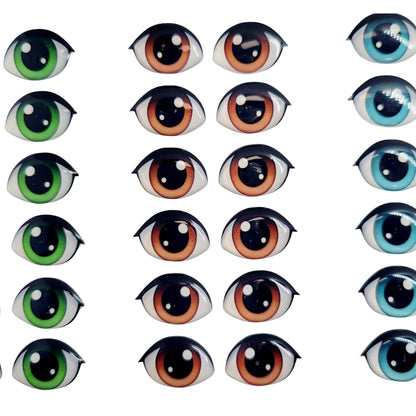 Adhesive Resin Eyes FNY 1013 - for use with Cold Porcelain Air Dry Clay, Polymer Clay, EVA, Felt, Fabric, Plaster, Paper, Ceramic and more