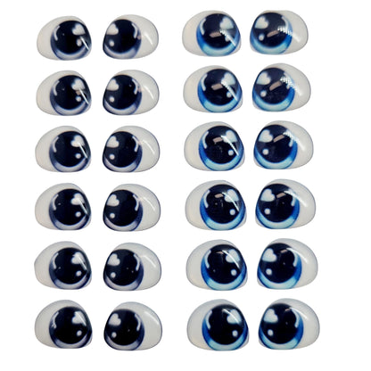 Adhesive Resin Eyes FNY 1014 - for use with Cold Porcelain Air Dry Clay, Polymer Clay, EVA, Felt, Fabric, Plaster, Paper, Ceramic and more