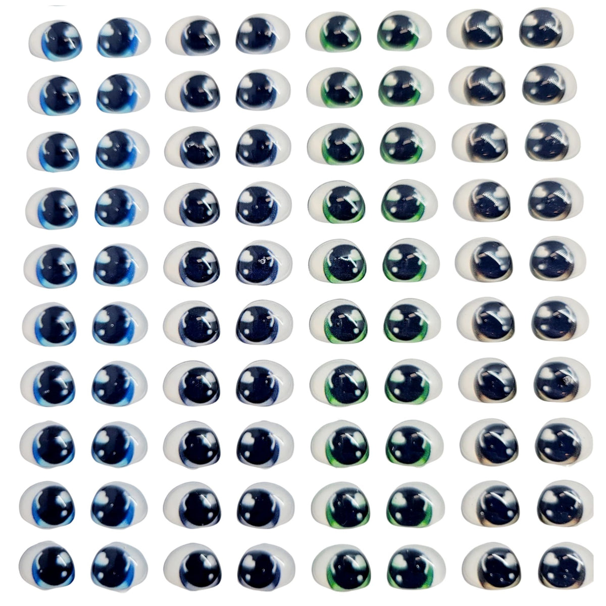 Adhesive Resin Eyes FNY 1014 - for use with Cold Porcelain Air Dry Clay, Polymer Clay, EVA, Felt, Fabric, Plaster, Paper, Ceramic and more