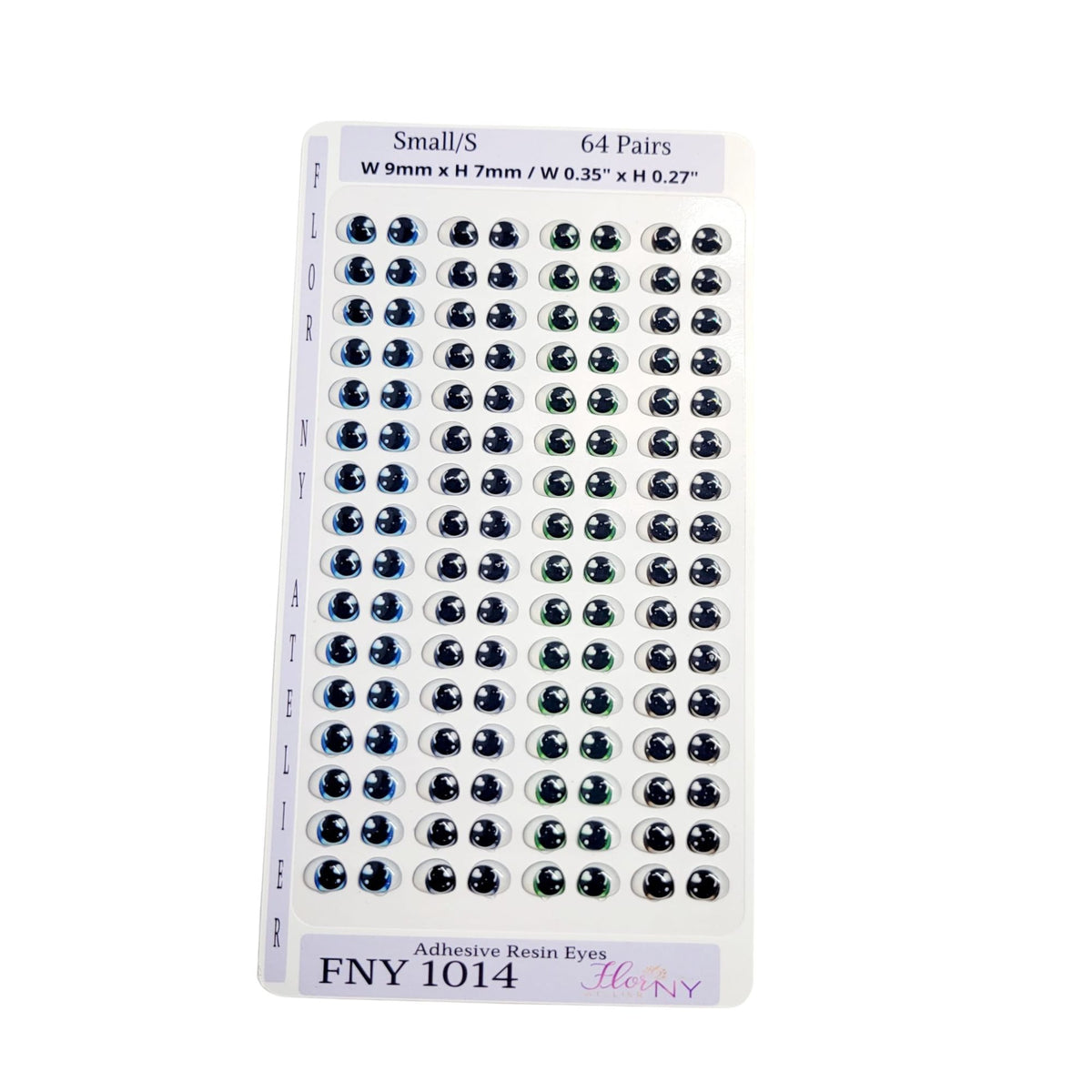 Adhesive Resin Eyes FNY 1014 - for use with Cold Porcelain Air Dry Clay, Polymer Clay, EVA, Felt, Fabric, Plaster, Paper, Ceramic and more