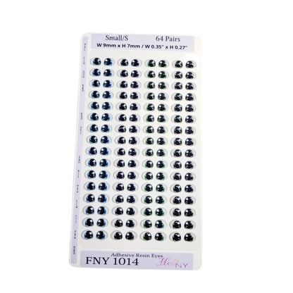 Adhesive Resin Eyes FNY 1014 - for use with Cold Porcelain Air Dry Clay, Polymer Clay, EVA, Felt, Fabric, Plaster, Paper, Ceramic and more