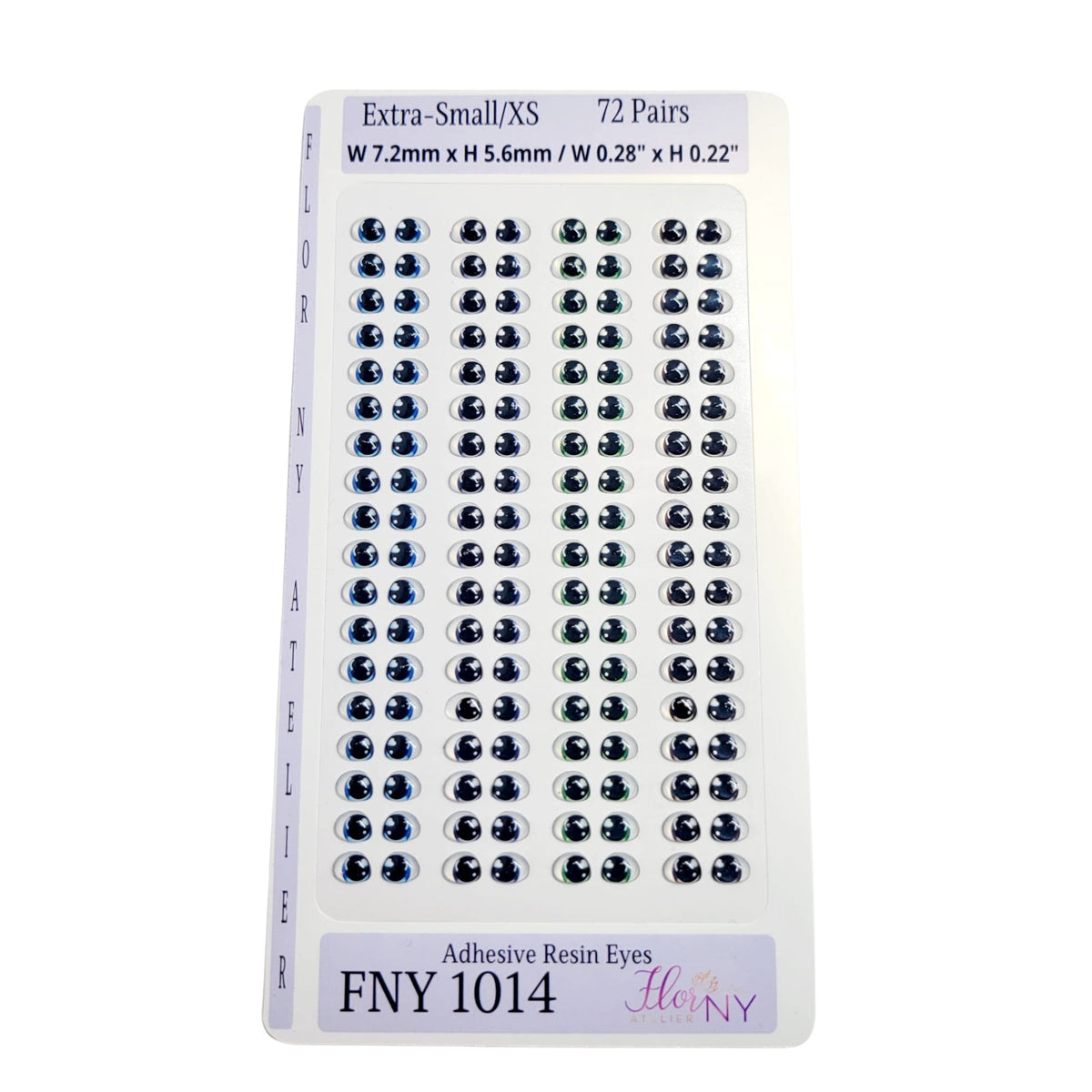 Adhesive Resin Eyes FNY 1014 - for use with Cold Porcelain Air Dry Clay, Polymer Clay, EVA, Felt, Fabric, Plaster, Paper, Ceramic and more