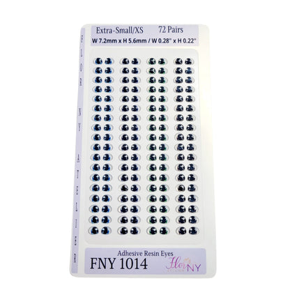 Adhesive Resin Eyes FNY 1014 - for use with Cold Porcelain Air Dry Clay, Polymer Clay, EVA, Felt, Fabric, Plaster, Paper, Ceramic and more