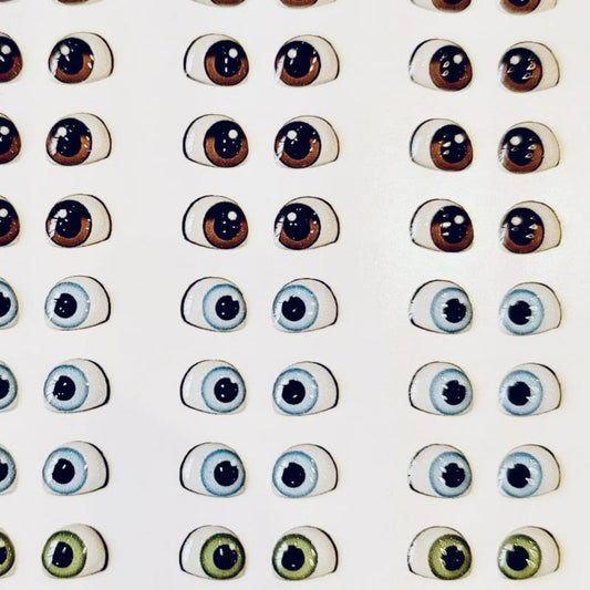 STY R081 Adhesive Resin Eyes for Clays Multicolor XS (5,5 x 6,5 mm) 72Pairs