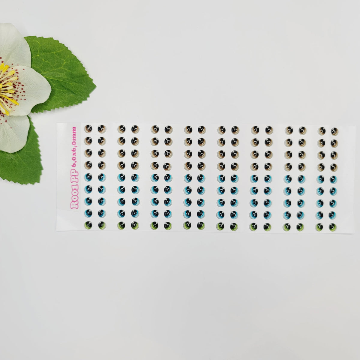 STY R001 Adhesive Resin Eyes for Clays Multicolor PP 72 Pairs