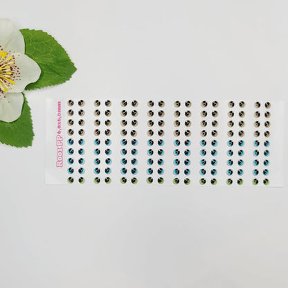 STY R001 Adhesive Resin Eyes for Clays Multicolor PP 72 Pairs