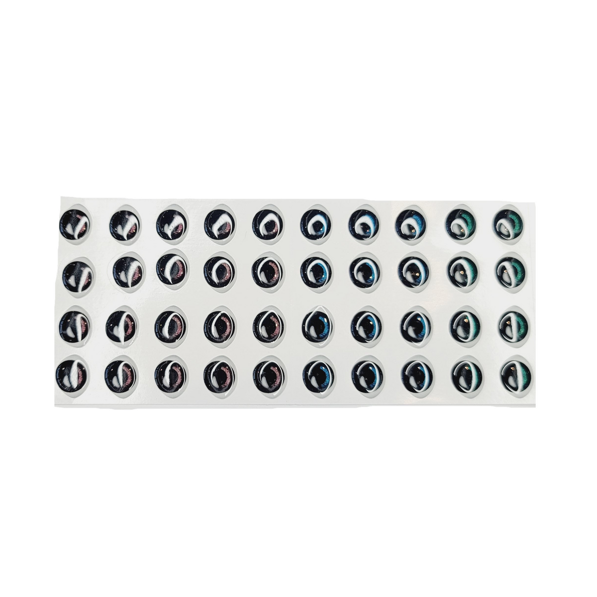 STY R015 Adhesive Resin Eyes for Clays Multicolor L 20 Pairs