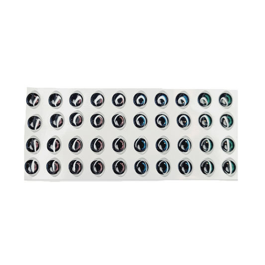 STY R015 Adhesive Resin Eyes for Clays Multicolor L 20 Pairs