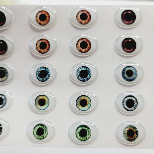 STY REALISTIC  Adhesive Resin Eyes for Clays Multicolor