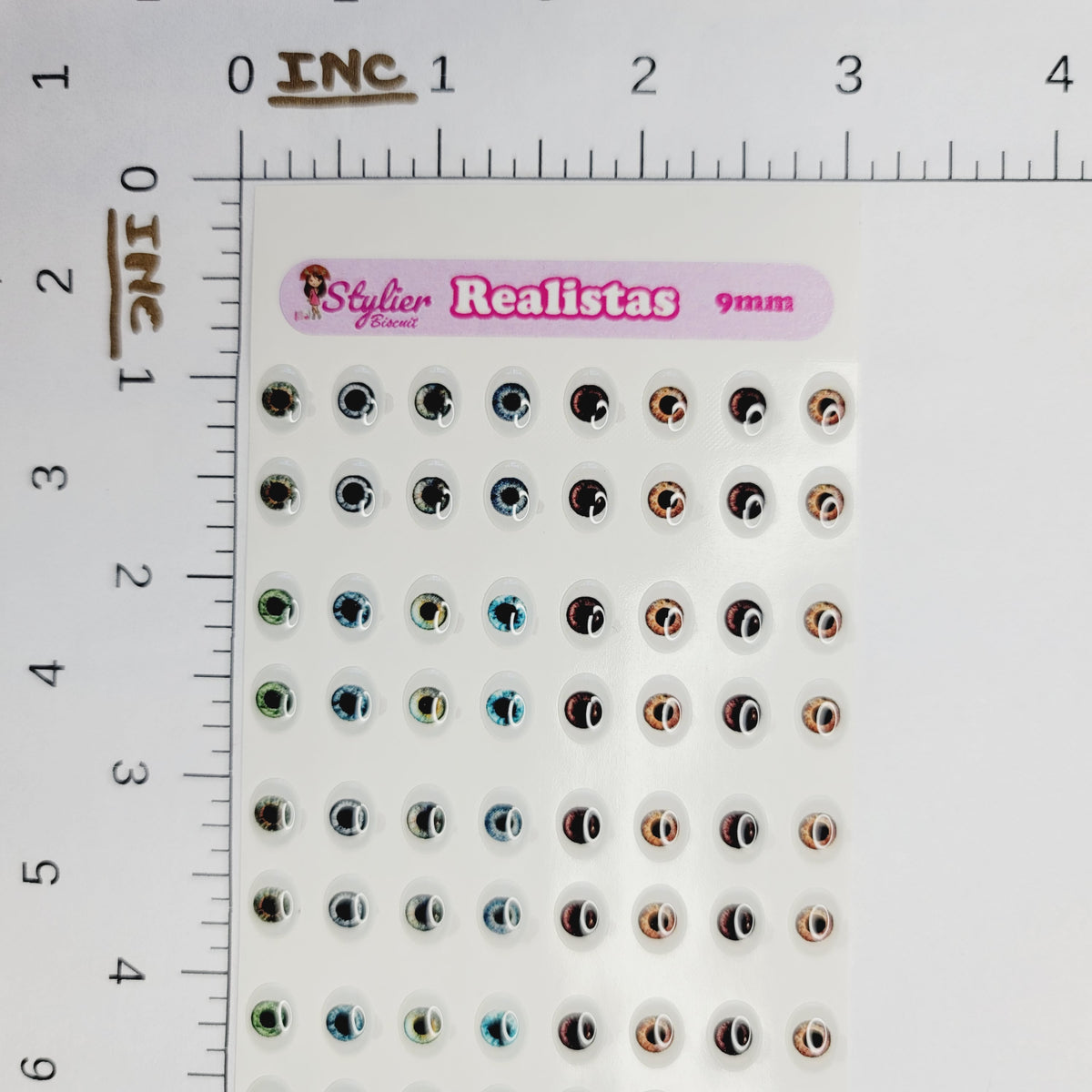 STY REALISTIC  Adhesive Resin Eyes for Clays Multicolor
