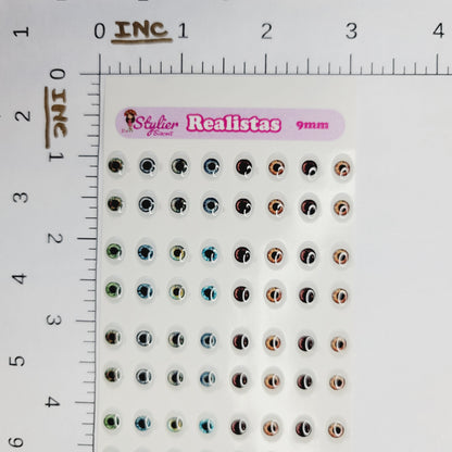 STY REALISTIC  Adhesive Resin Eyes for Clays Multicolor