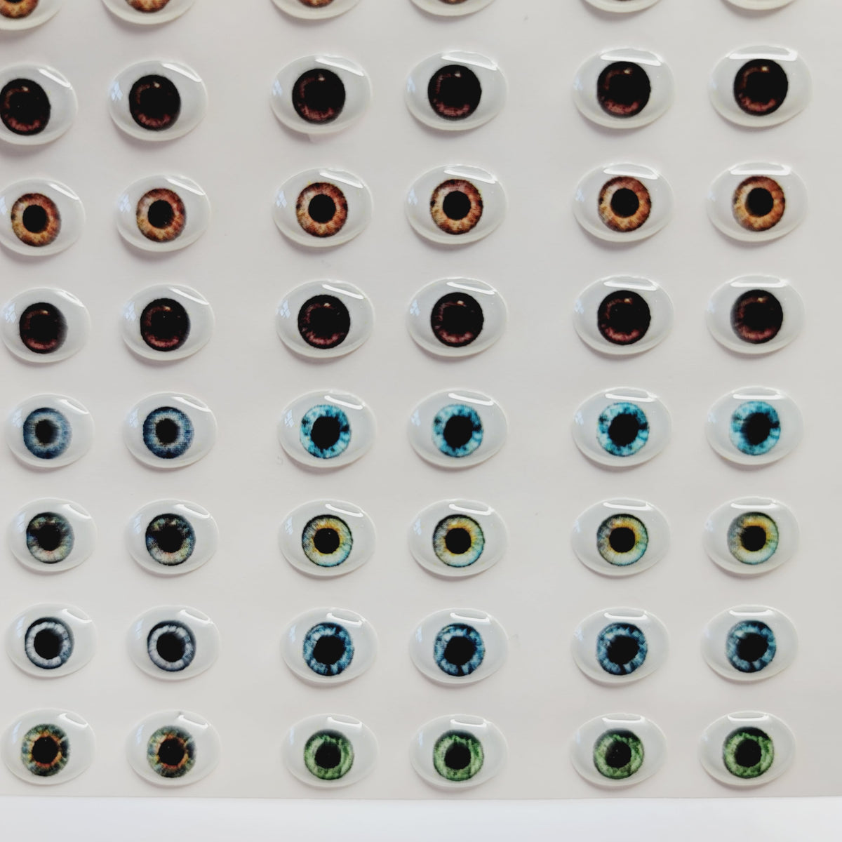 STY REALISTIC  Adhesive Resin Eyes for Clays Multicolor