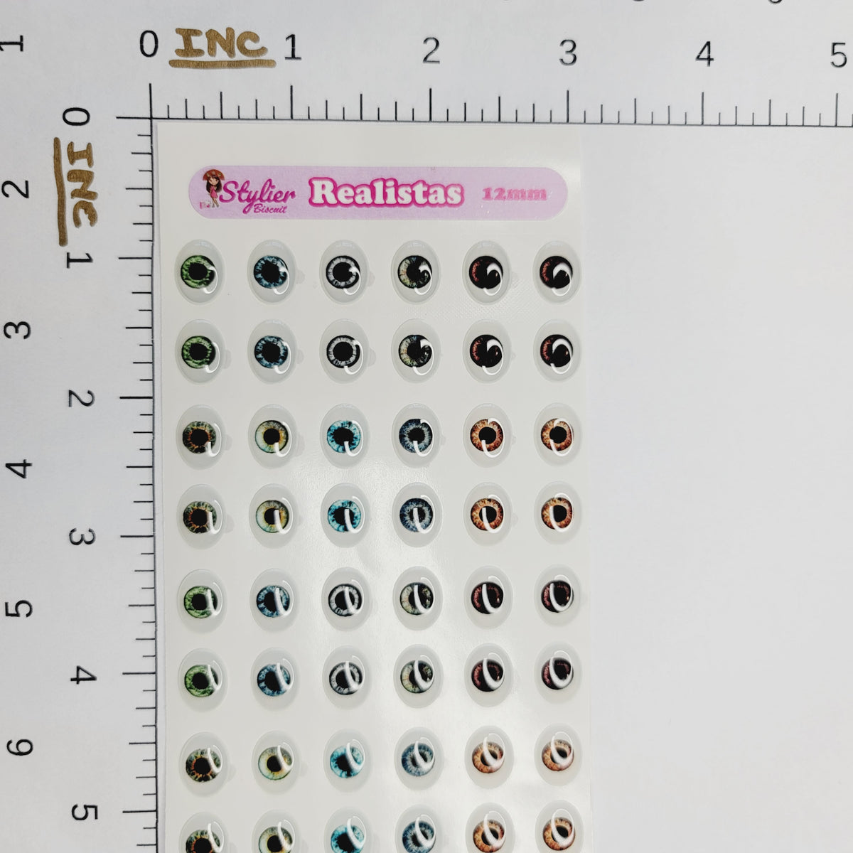 STY REALISTIC  Adhesive Resin Eyes for Clays Multicolor