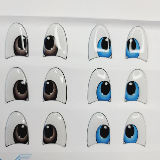 MF 105 Adhesive resin eyes for clays MF-105 felt eyes LG/G (2.6x1.8mm) 9 Pairs