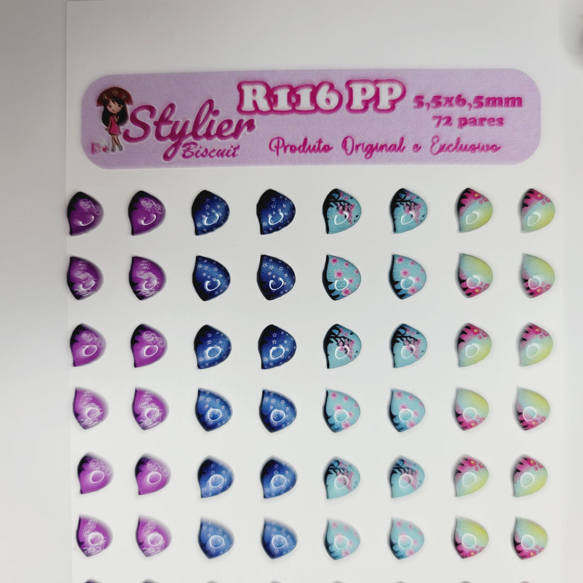 STY R116 Adhesive Resin Eyeshadows for Clays Multicolor