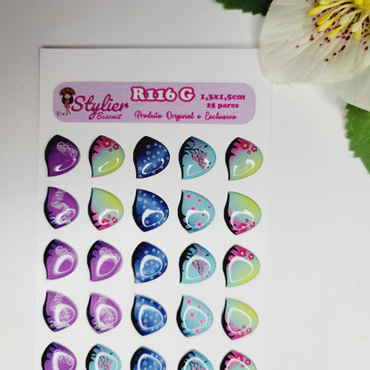 STY R116 Adhesive Resin Eyeshadows for Clays Multicolor