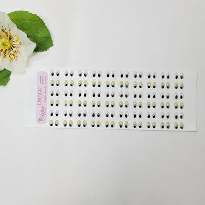 STY R130 Adhesive Resin Eyes for Clays Multicolor