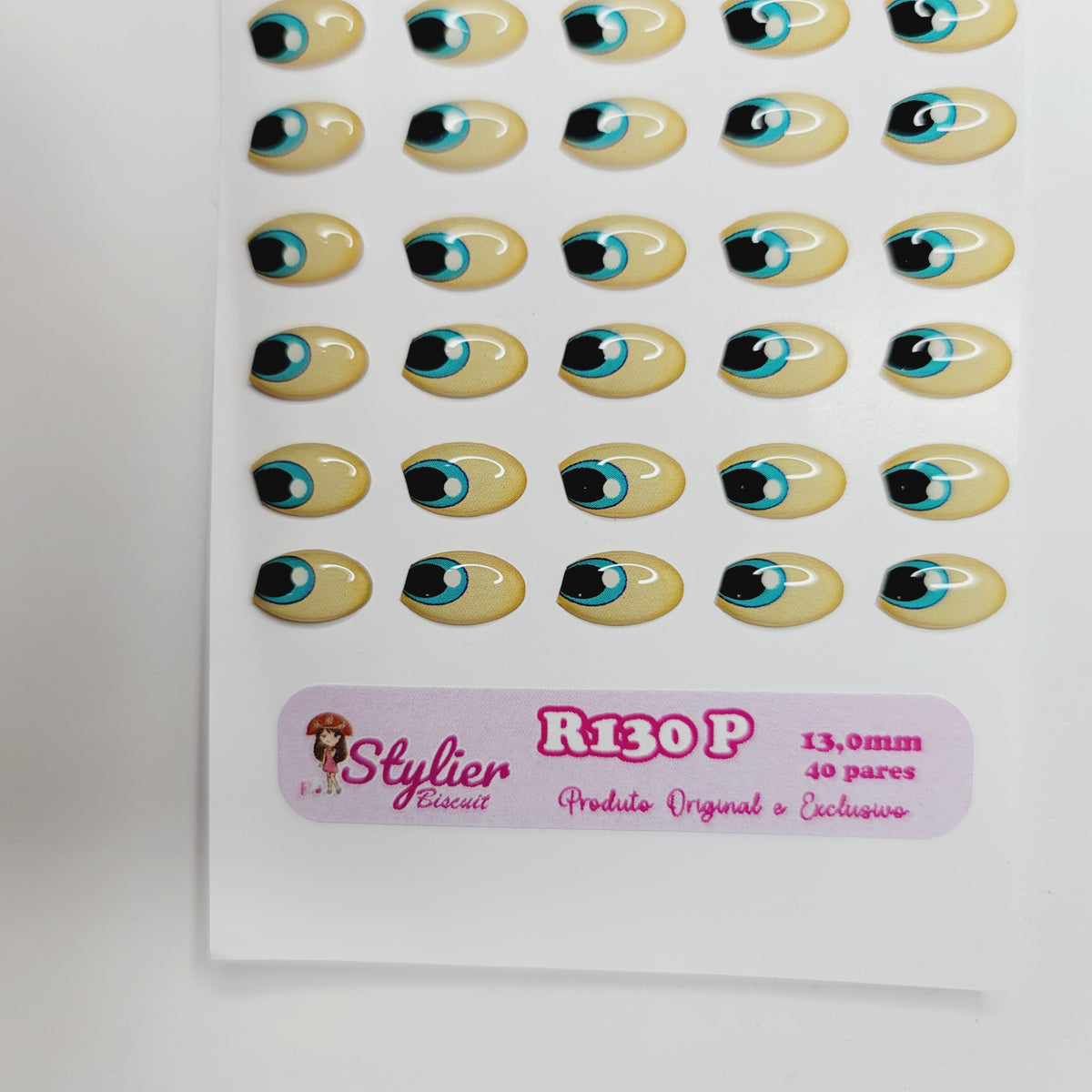 STY R130 Adhesive Resin Eyes for Clays Multicolor