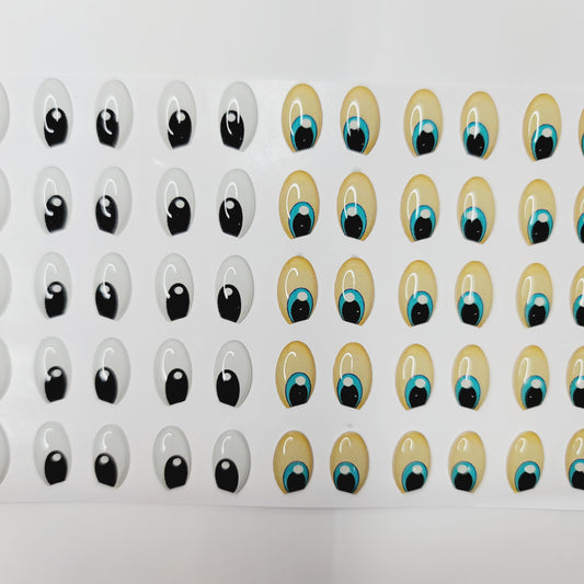 STY R130 Adhesive Resin Eyes for Clays Multicolor