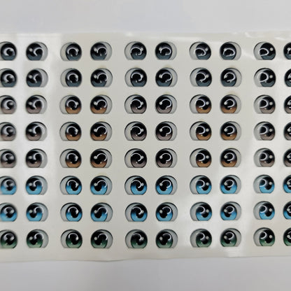 STY R144 Adhesive Resin Eyes for Clays Multicolor SM 64 Pairs