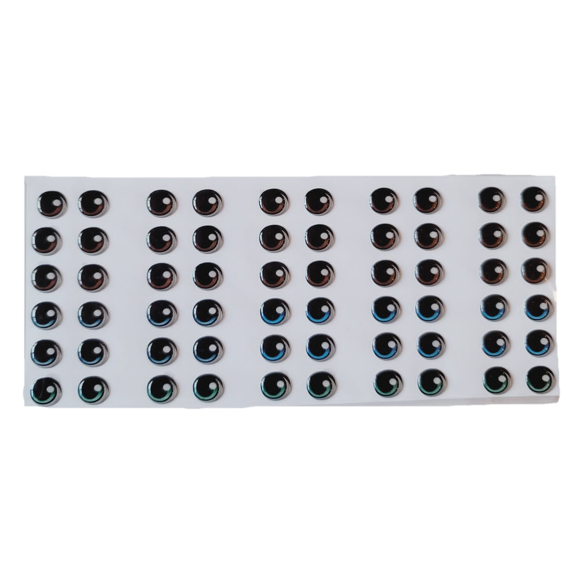 STY R029 Adhesive Resin Eyes for Clays Multicolor SM (10x10mm) 30Pairs