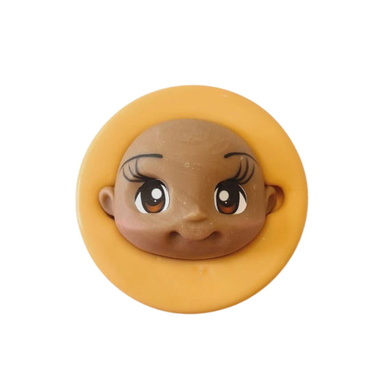 F#17 Cute Love Cake top head with mouth Silicone Mold