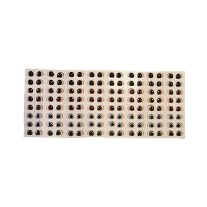 STY R045 Adhesive Resin Eyes for Clays Multicolor  SM (6.5x7.8 mm)  64Pairs