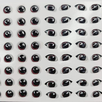 STY R006 Adhesive Resin Eyes for Clays Multicolor Combo P 64Pairs