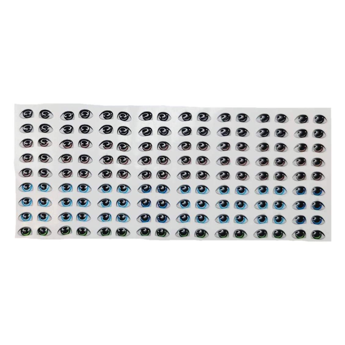 STY R046 Adhesive Resin Eyes for Clays Multicolor SM (5,5 x 8,3 mm) 72Pairs