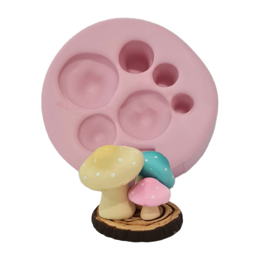 F#04 Cute Mushrooms Silicone Mold