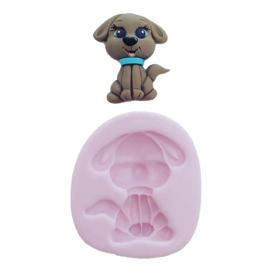 F#154 Adorable Dog Silicone Mold