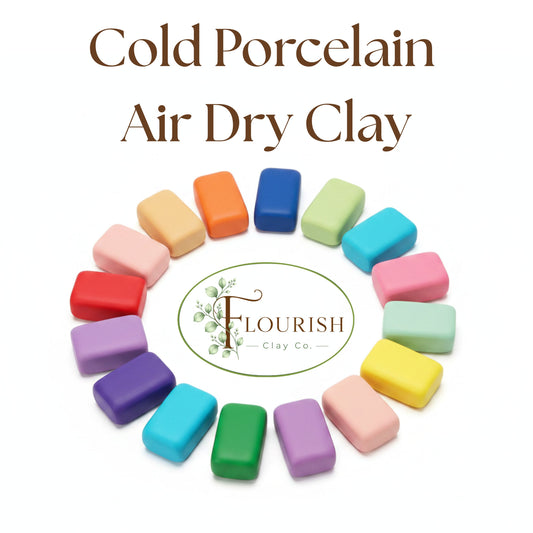 Premium Cold Porcelain Air Dry Clay 85g/3oz or 200g/7oz - Soft Modeling Clay - No Toxic - Eco-friendly| 23 Colors