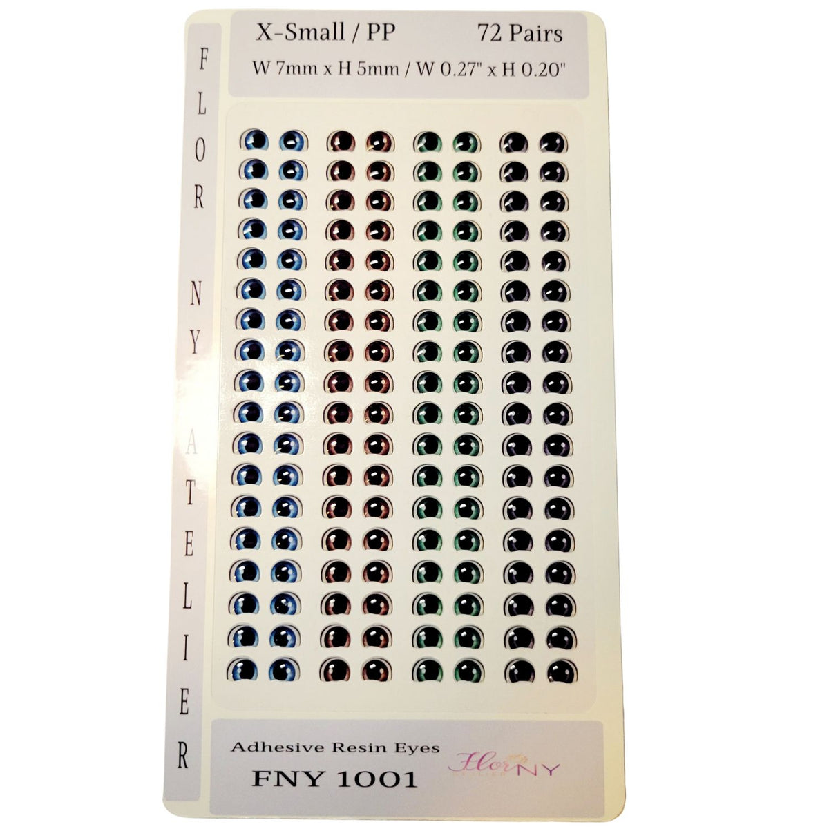 Adhesive Resin Eyes FNY 1001 - for use with Cold Porcelain Air Dry Clay, Polymer Clay, EVA, Felt, Fabric, Plaster, Paper, Ceramic and more