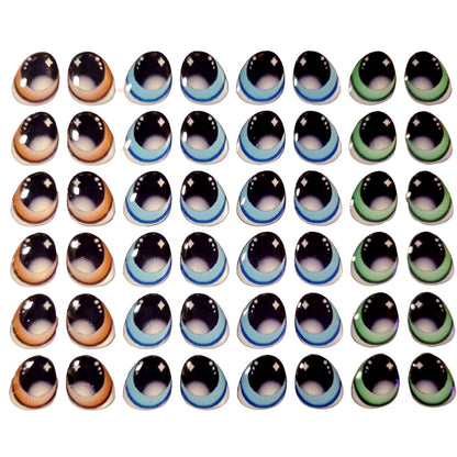 Adhesive Resin Eyes FNY 1006 - for use with Cold Porcelain Air Dry Clay, Polymer Clay, EVA, Felt, Fabric, Plaster, Paper, Ceramic and more