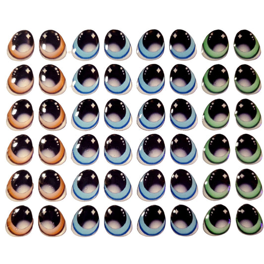 Adhesive Resin Eyes FNY 1006 - for use with Cold Porcelain Air Dry Clay, Polymer Clay, EVA, Felt, Fabric, Plaster, Paper, Ceramic and more
