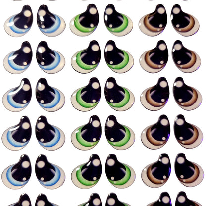 Adhesive Resin Eyes FNY 1003 - for use with Cold Porcelain Air Dry Clay, Polymer Clay, EVA, Felt, Fabric, Plaster, Paper, Ceramic and more