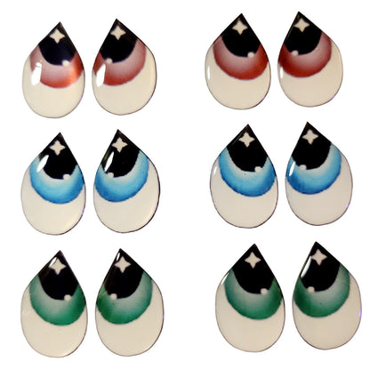 Adhesive Resin Eyes FNY 1004 - for use with Cold Porcelain Air Dry Clay, Polymer Clay, EVA, Felt, Fabric, Plaster, Paper, Ceramic and more