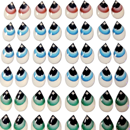 Adhesive Resin Eyes FNY 1004 - for use with Cold Porcelain Air Dry Clay, Polymer Clay, EVA, Felt, Fabric, Plaster, Paper, Ceramic and more