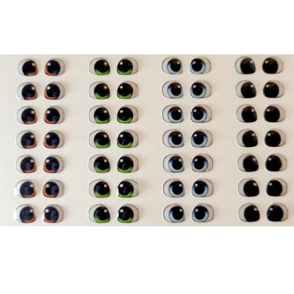 Adhesive Resin Eyes FNY 1002 - for use with Cold Porcelain Air Dry Clay, Polymer Clay, EVA, Felt, Fabric, Plaster, Paper, Ceramic and more