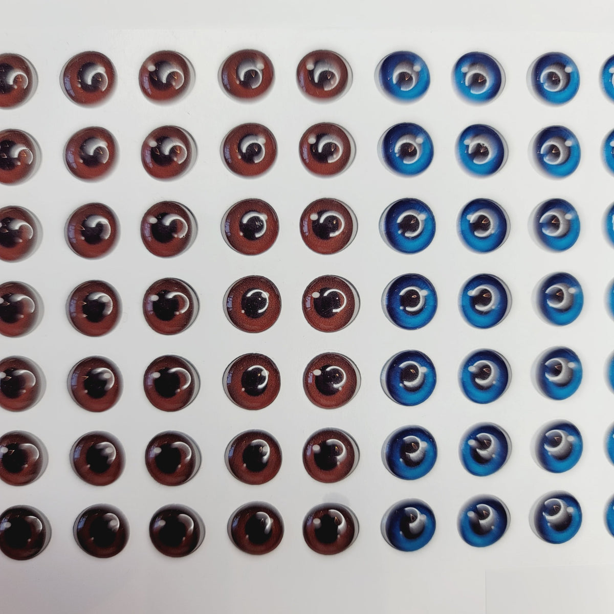 MF 75 Adhesive Resin Eyes for Clays  P (8X7 mm) 63 Units