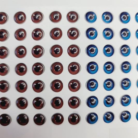 MF 75 Adhesive Resin Eyes for Clays  P (8X7 mm) 63 Units