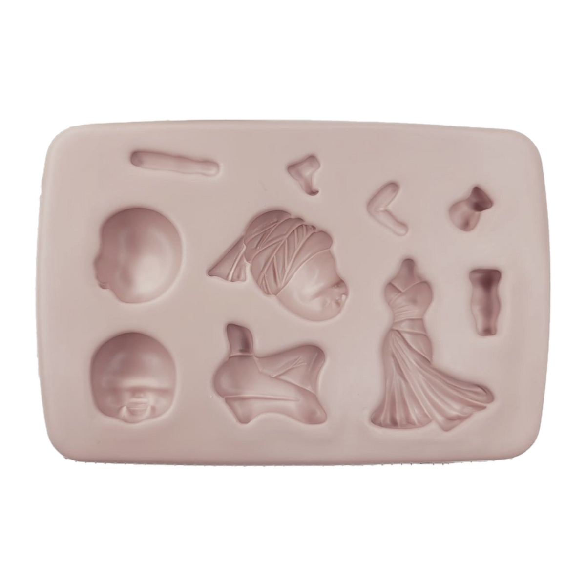 F#158 African Doll 1  Silicone Mold