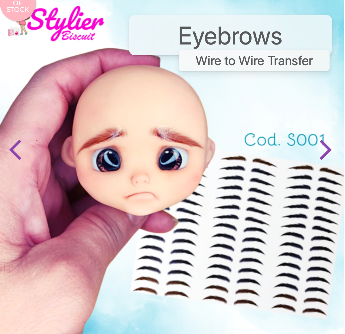 STY S001 Adhesive Eyebrows Transfer Stencil paper for Clays Multicolor
