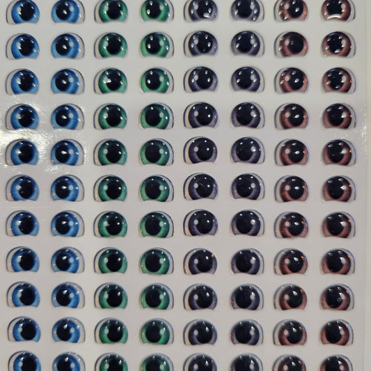 F#1001 Adhesive Resin Eyes - 2 sizes -  for use with Cold Porcelain Air Dry Clay, Polymer Clay, EVA, Felt, Fabric, Plaster, Paper, Ceramic and more (Copy)